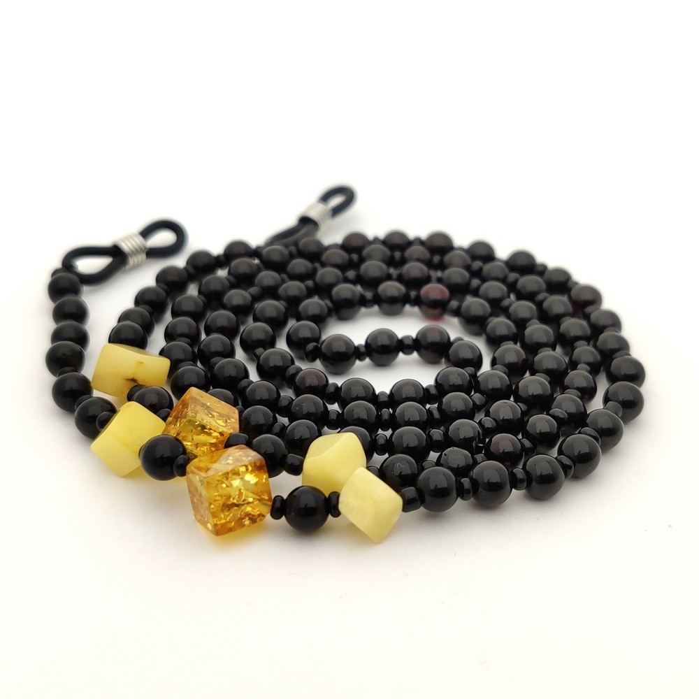 Шнурок для очков, янтарь