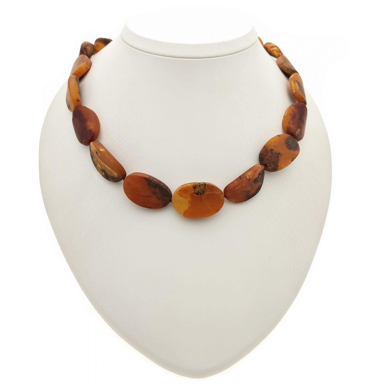 Бусы "Чипсы" из янтаря