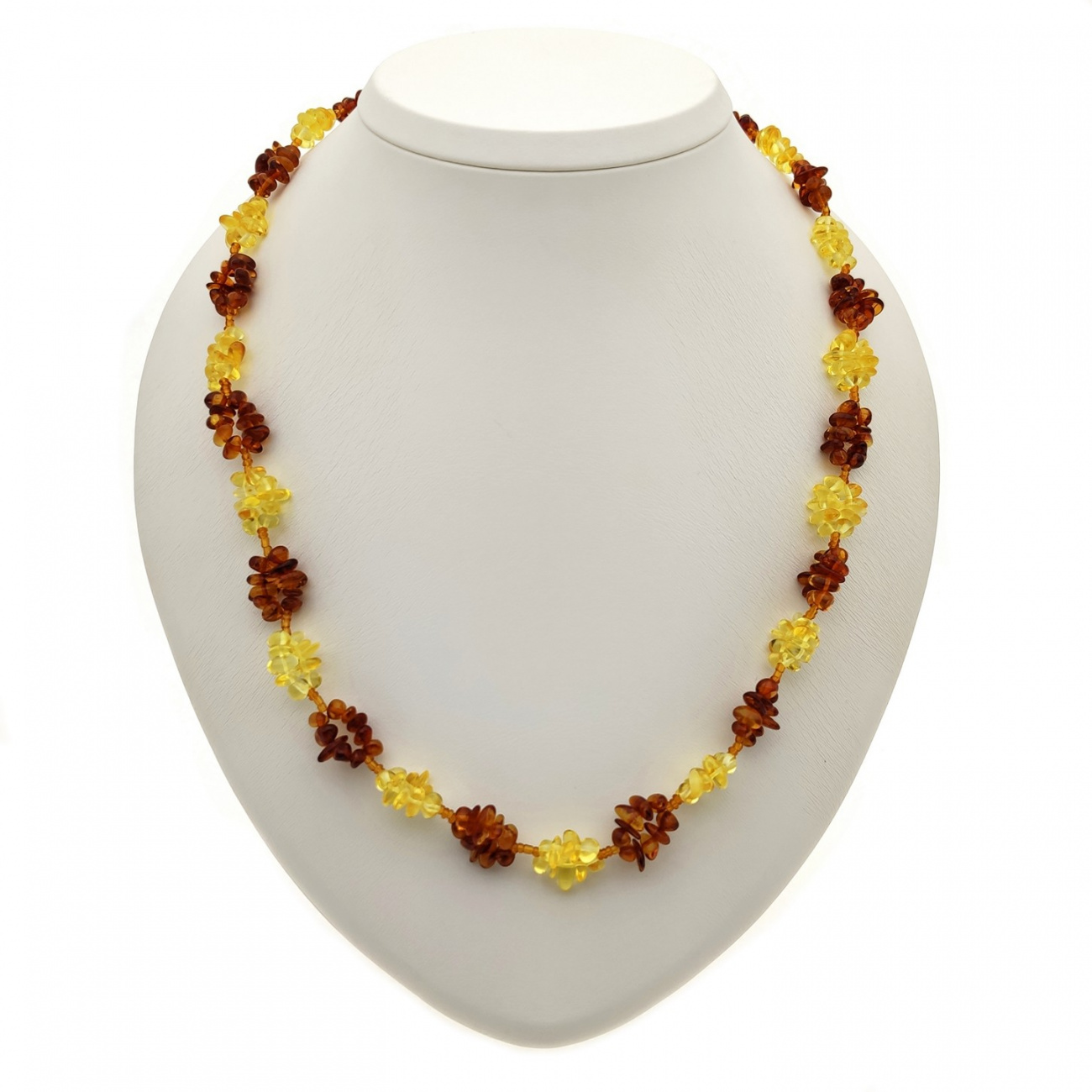 Бусы "Шишечки" янтарь