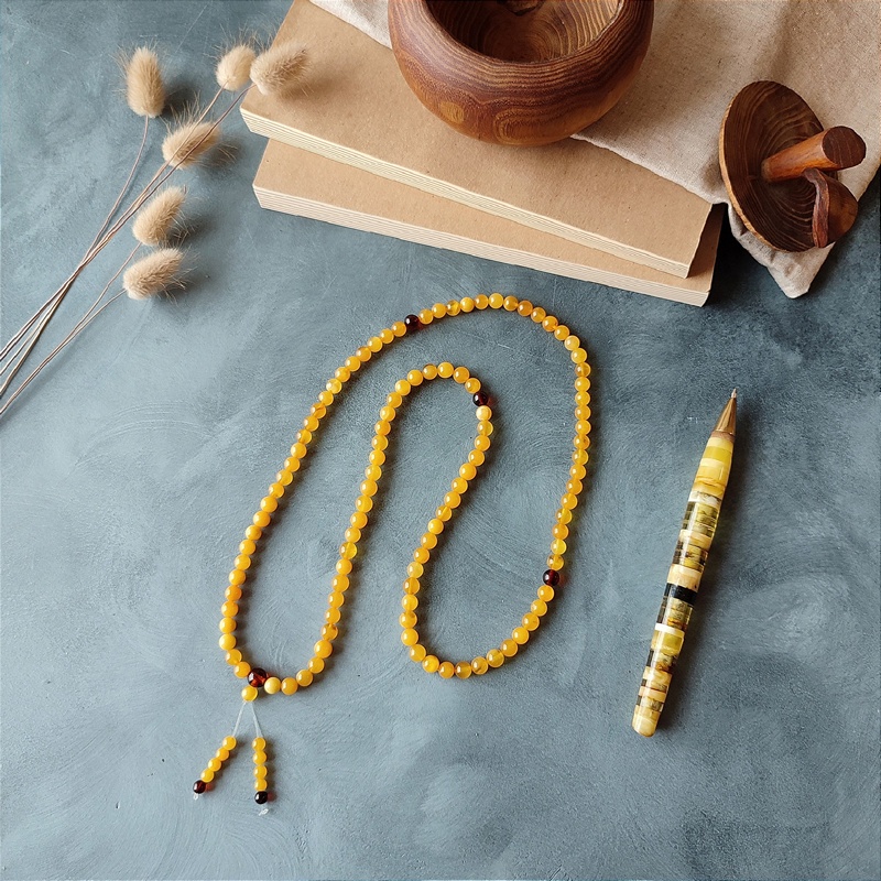 Четки буддийские янтарь