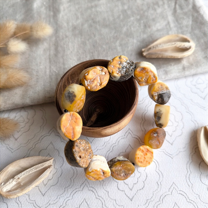 Браслет "Овал" янтарь