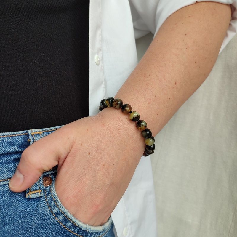 Браслет "Куб" янтарь