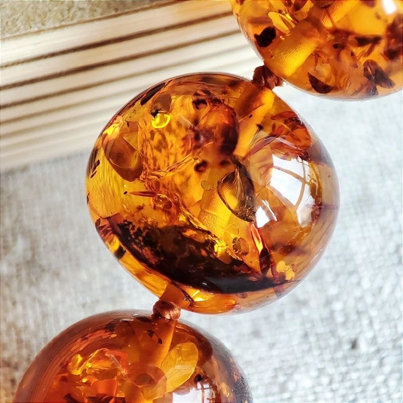 Бусы "Барок" янтарь