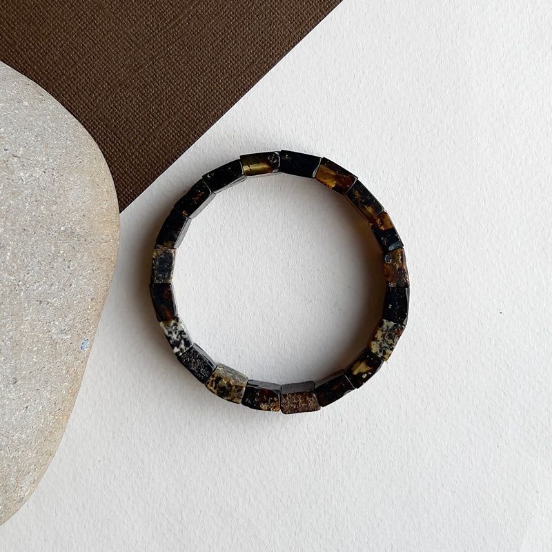 Браслет "Пластина" Янтарь