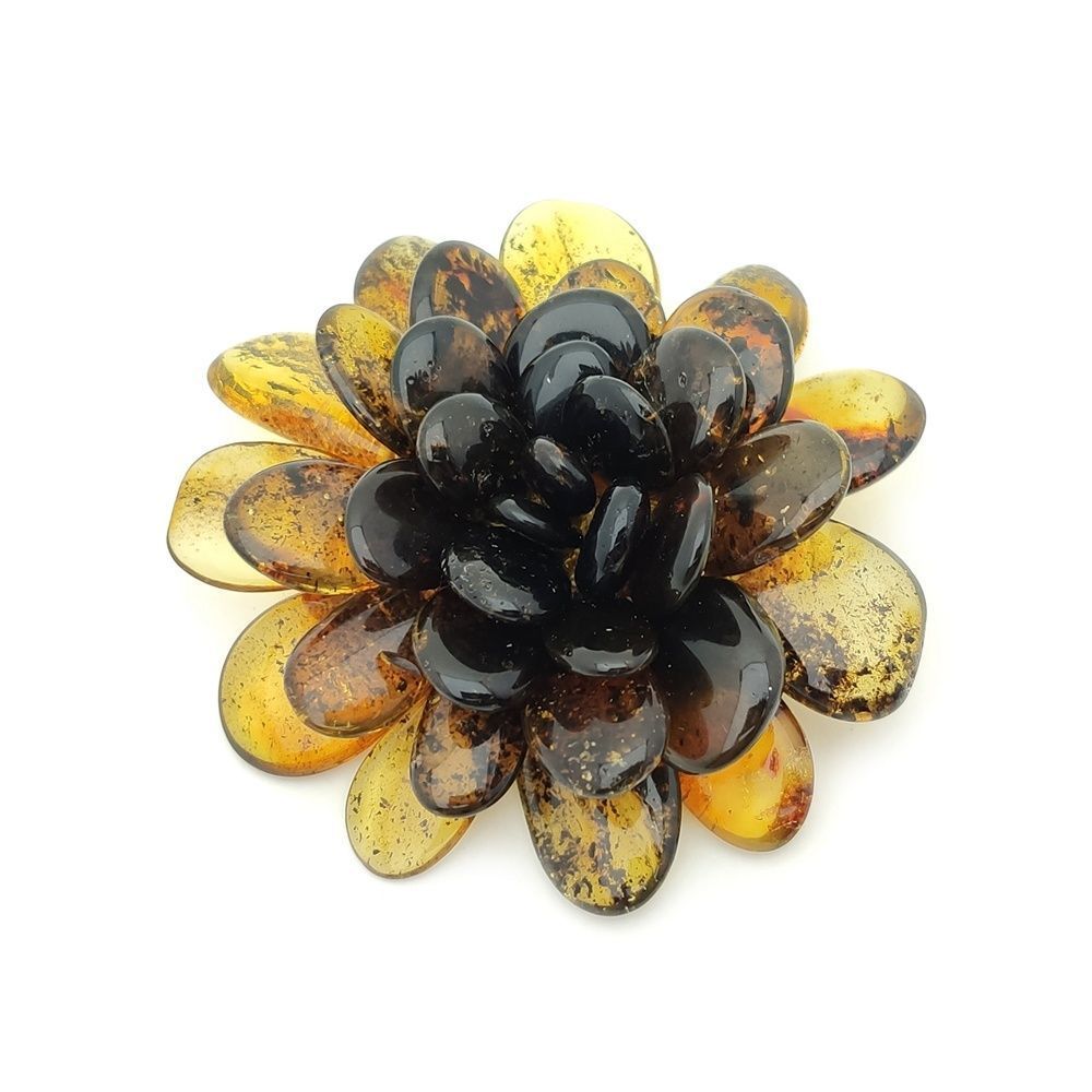 Брошь-кулон "Хризантема" янт.