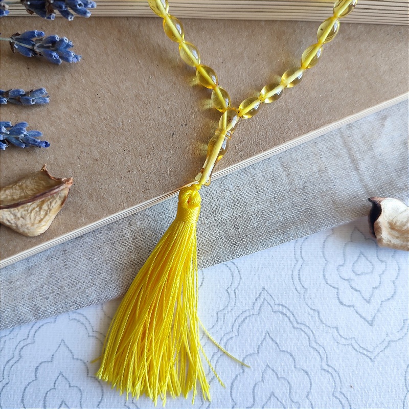 Четки мусульманские янтарь 9401100146 (2)