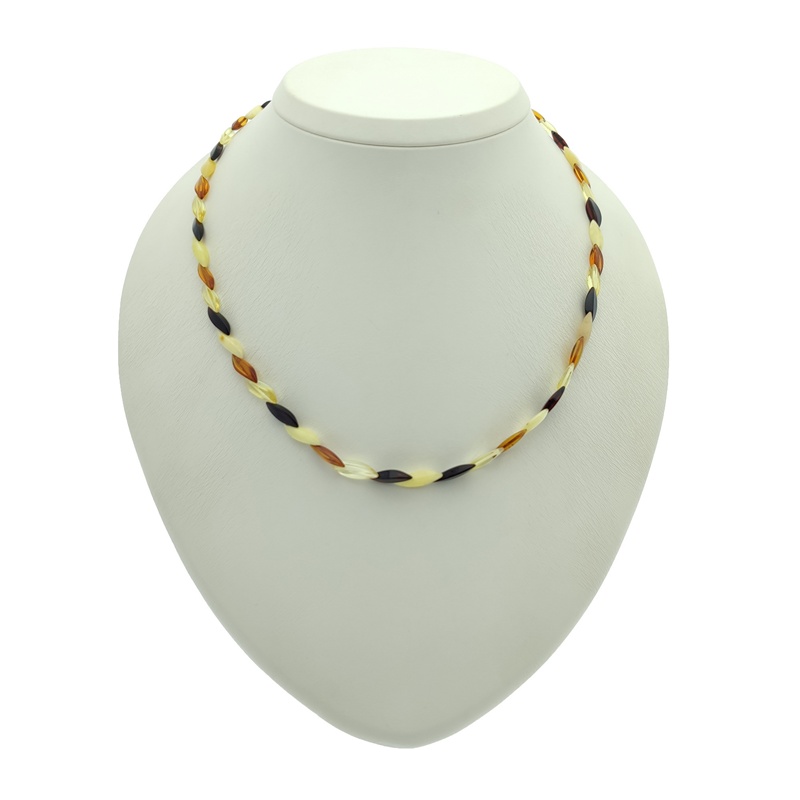 Бусы "Змейка" из янтаря