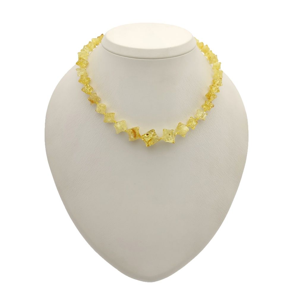 Бусы "Ёжик" из янтаря