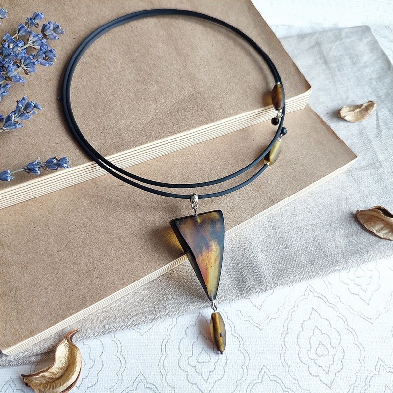 Колье "Геометрия" Янтарь