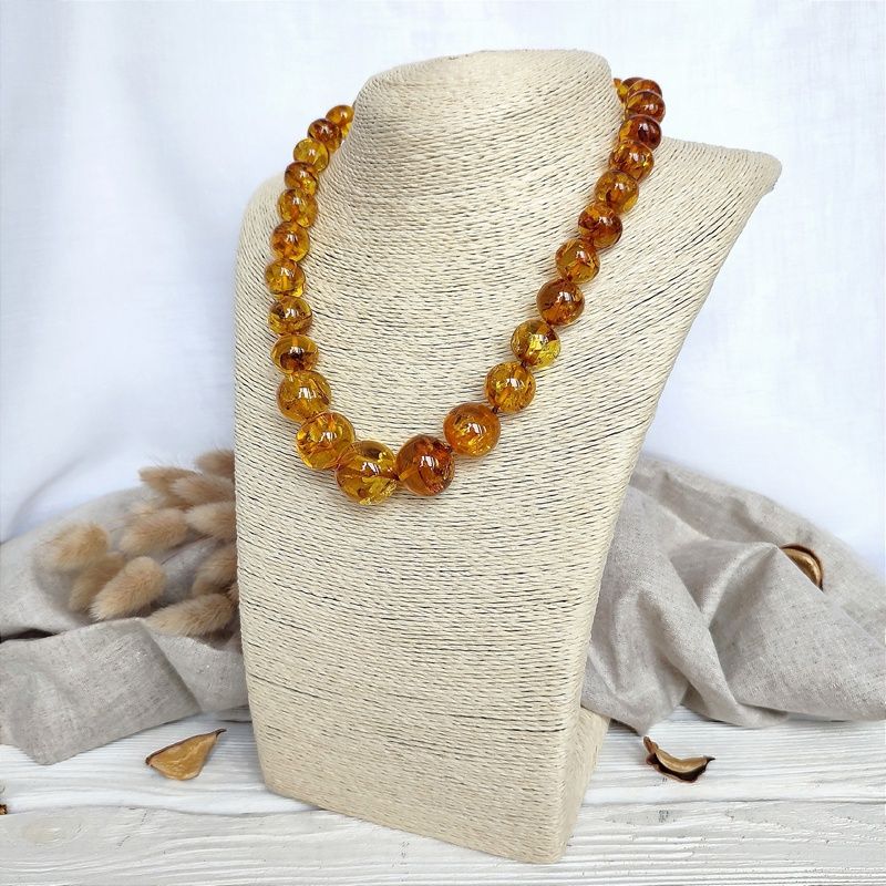 Бусы "Барок" янтарь