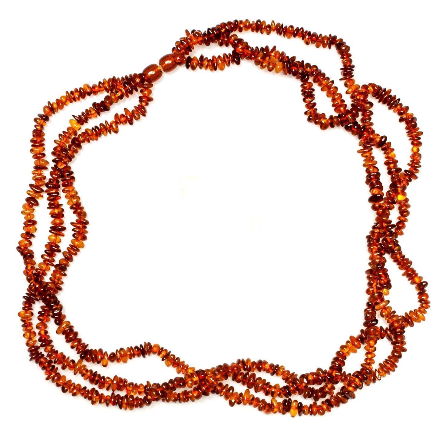 Бусы "Галька"из янтаря