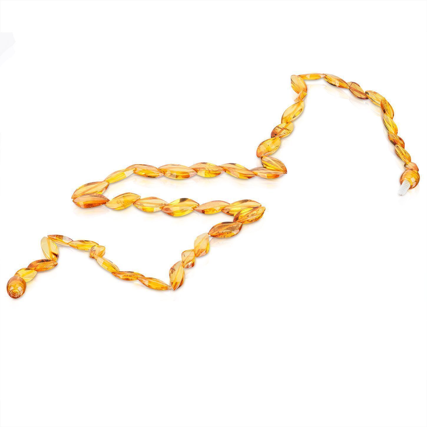 Бусы "Змейка" из янтаря