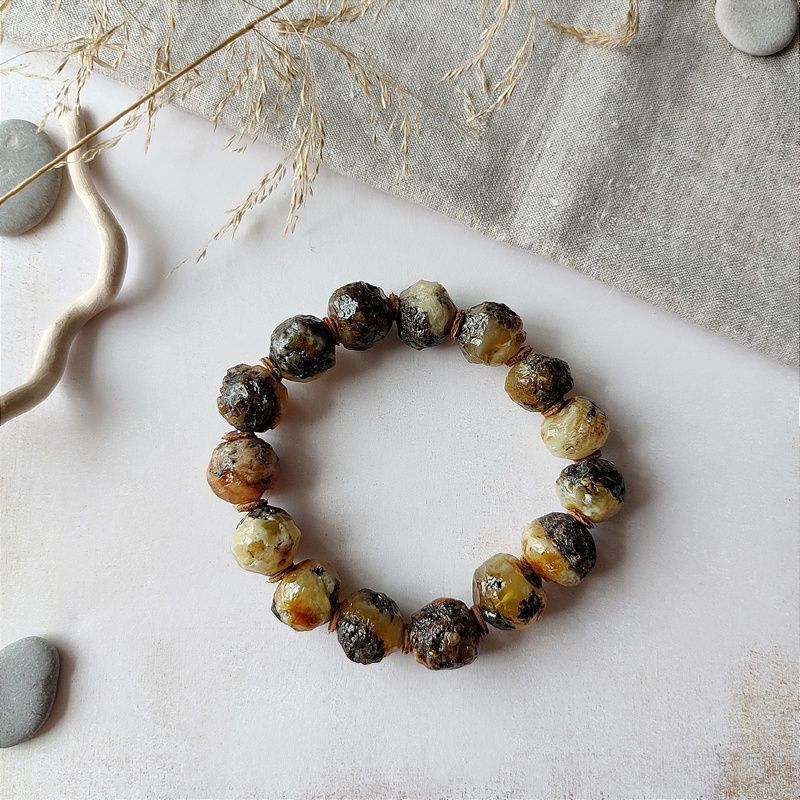 Браслет "Кусанка" янтарь