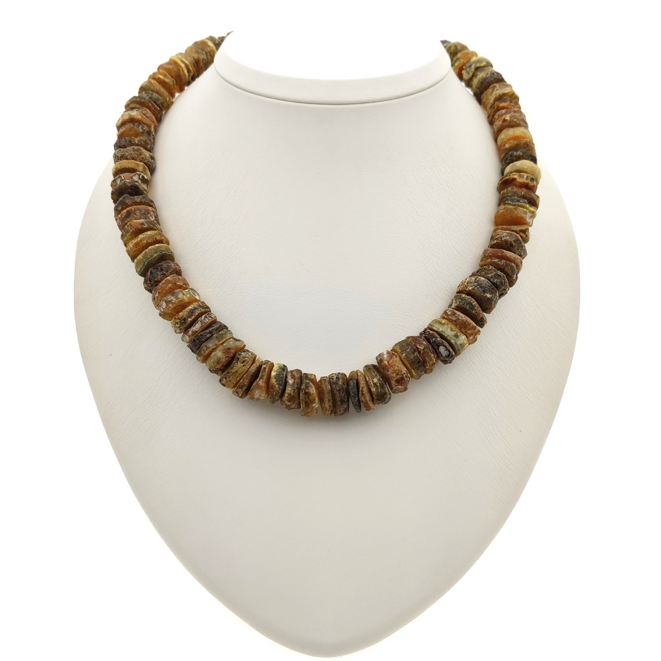 Бусы "Таблетка" из янтаря