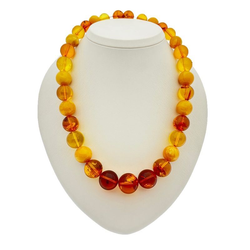 Бусы "Шар" из янтаря