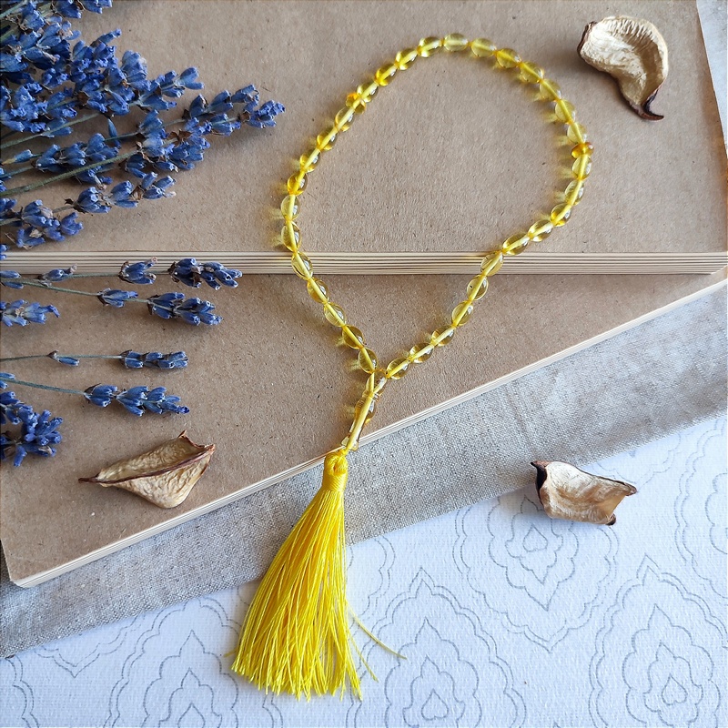 Четки мусульманские янтарь 9401100146 (1)