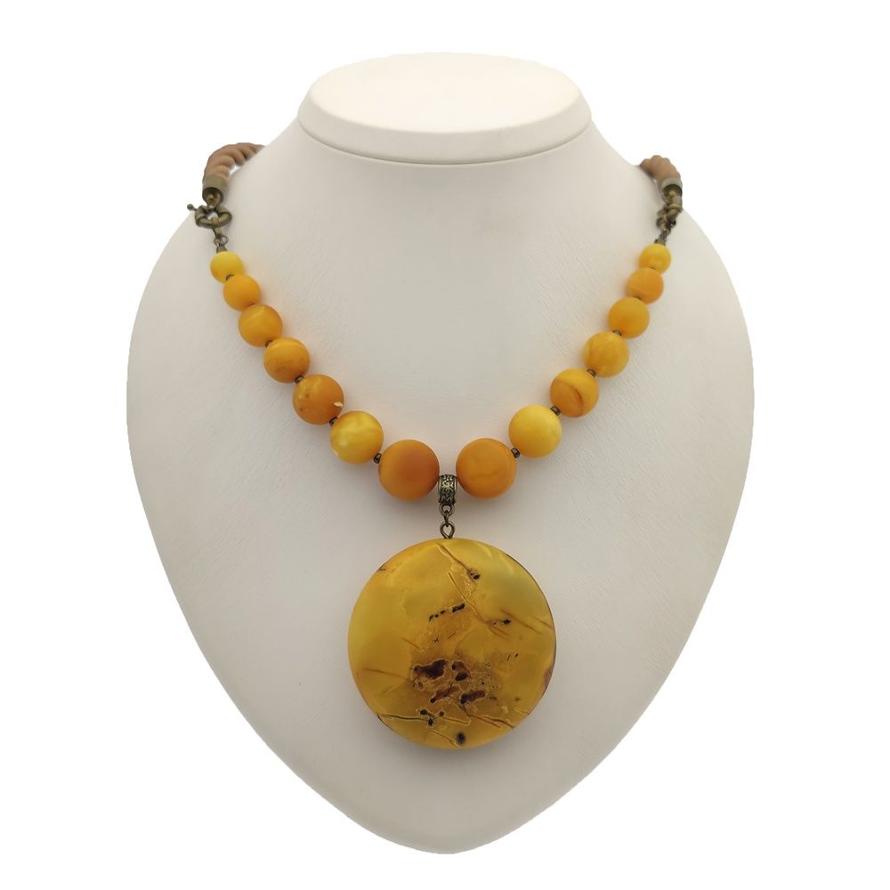 Колье "Осень" Янтарь