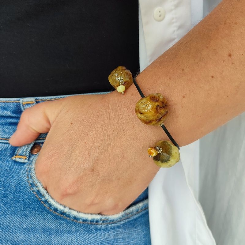 Браслет "Кусанка" янтарь