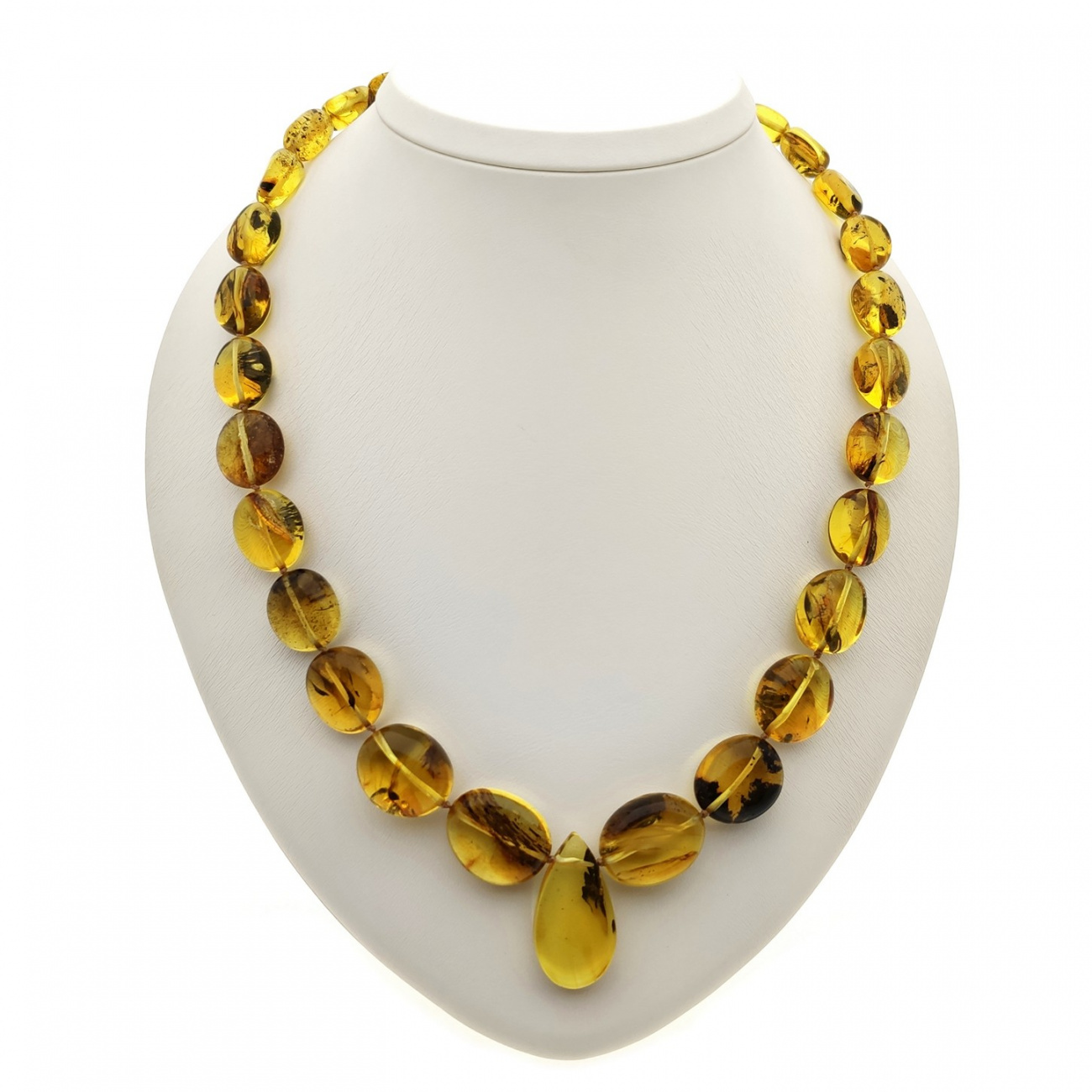 Бусы "Косточка" янтарь