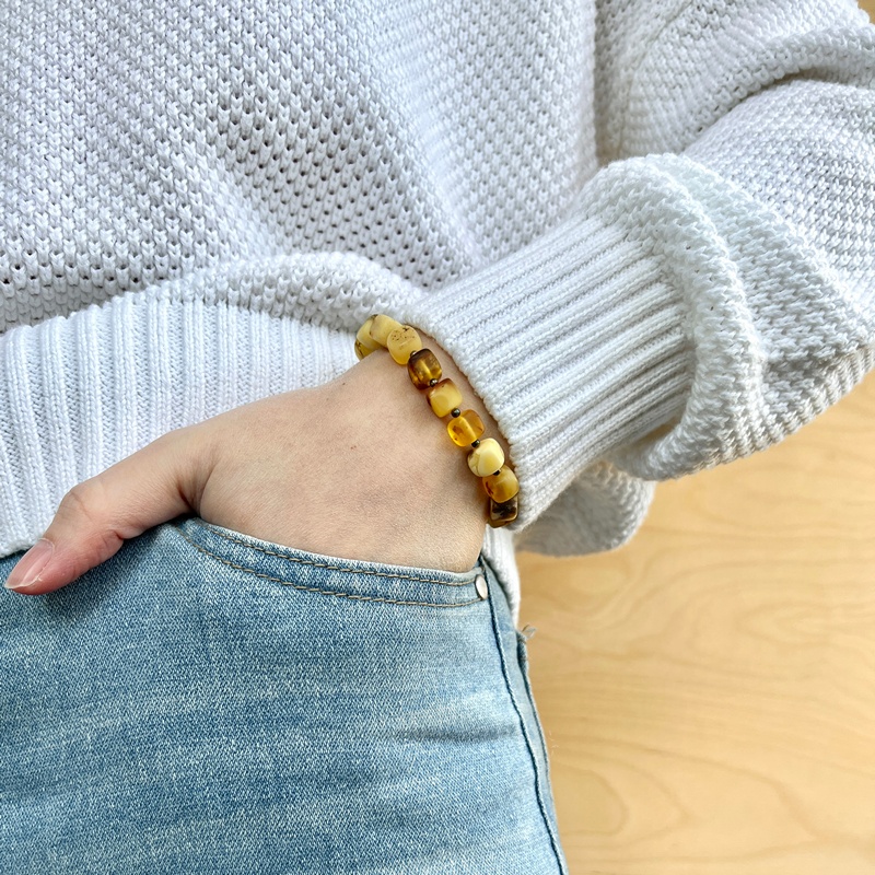 Браслет "Куб" янтарь