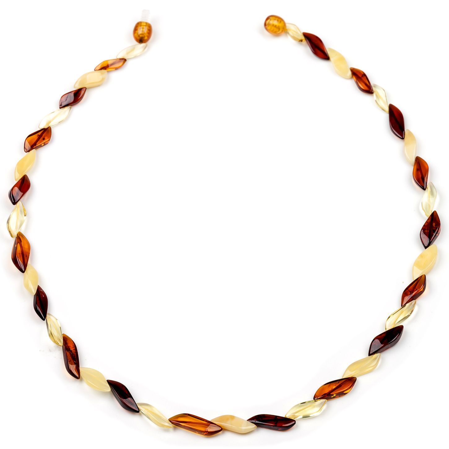 Бусы "Змейка" из янтаря