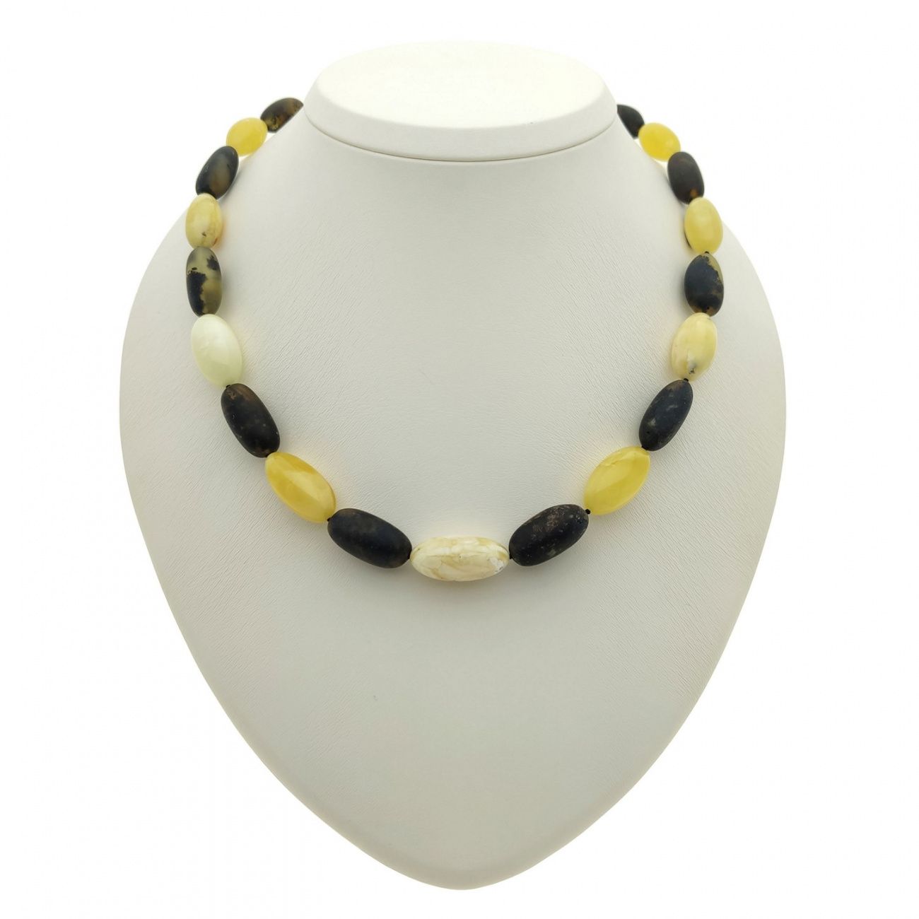 Бусы "Сливка" из янтаря