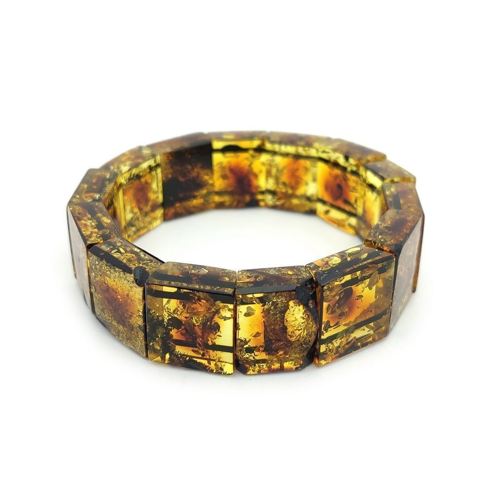 Браслет "Пластина" янтарь