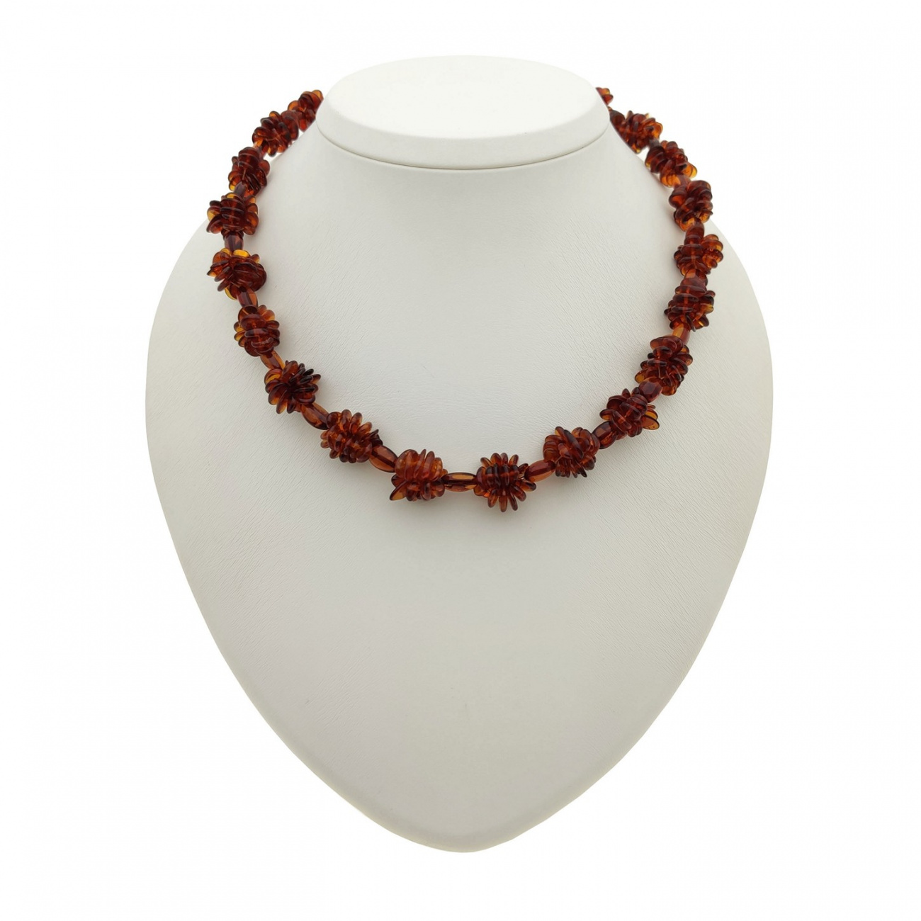 Бусы "Шишечки" янтарь