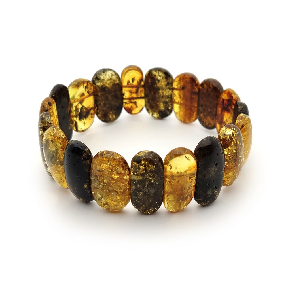 Браслет пласт. янтарь