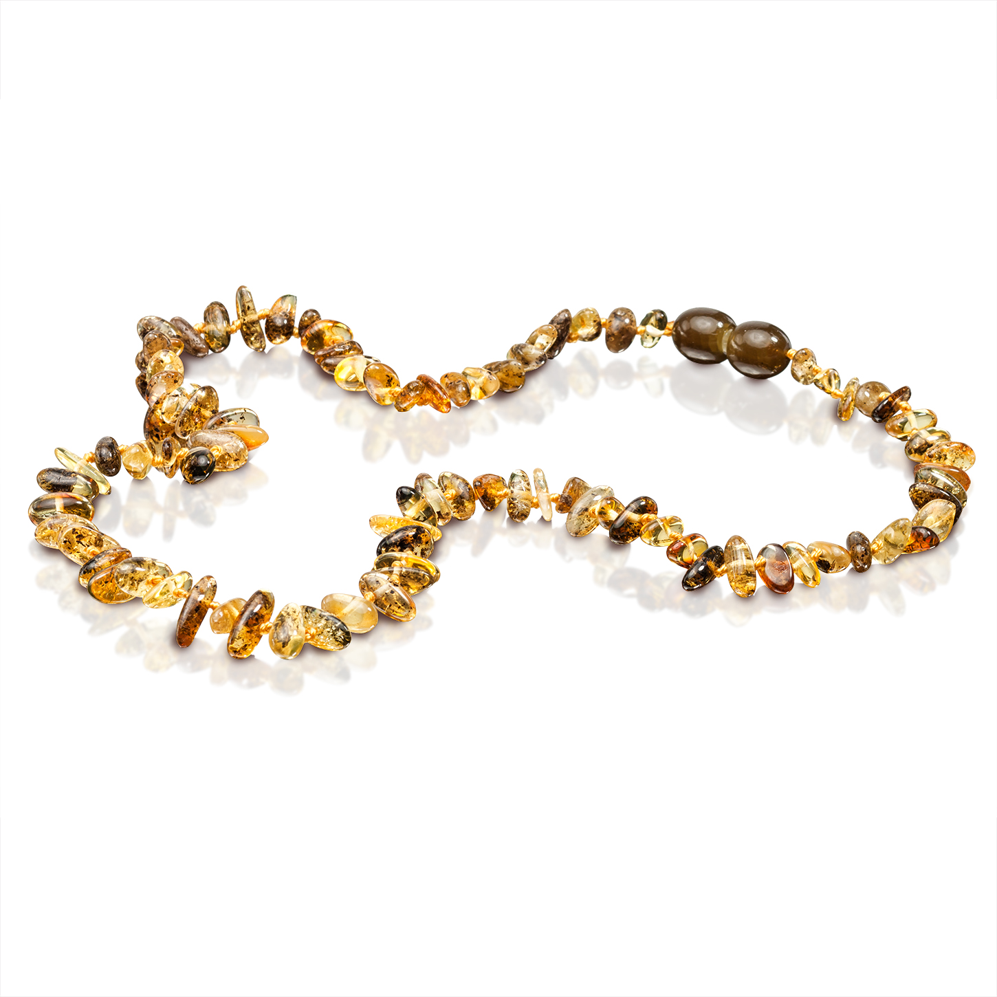 Бусы детские из янтаря