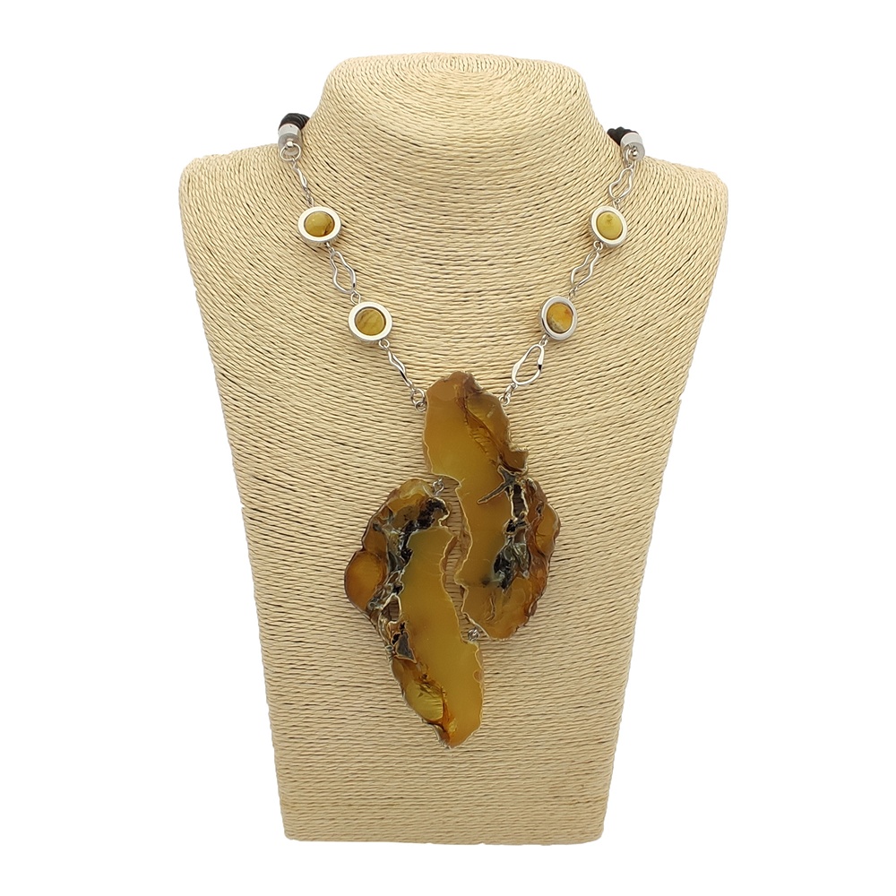 Колье авторское Янтарь