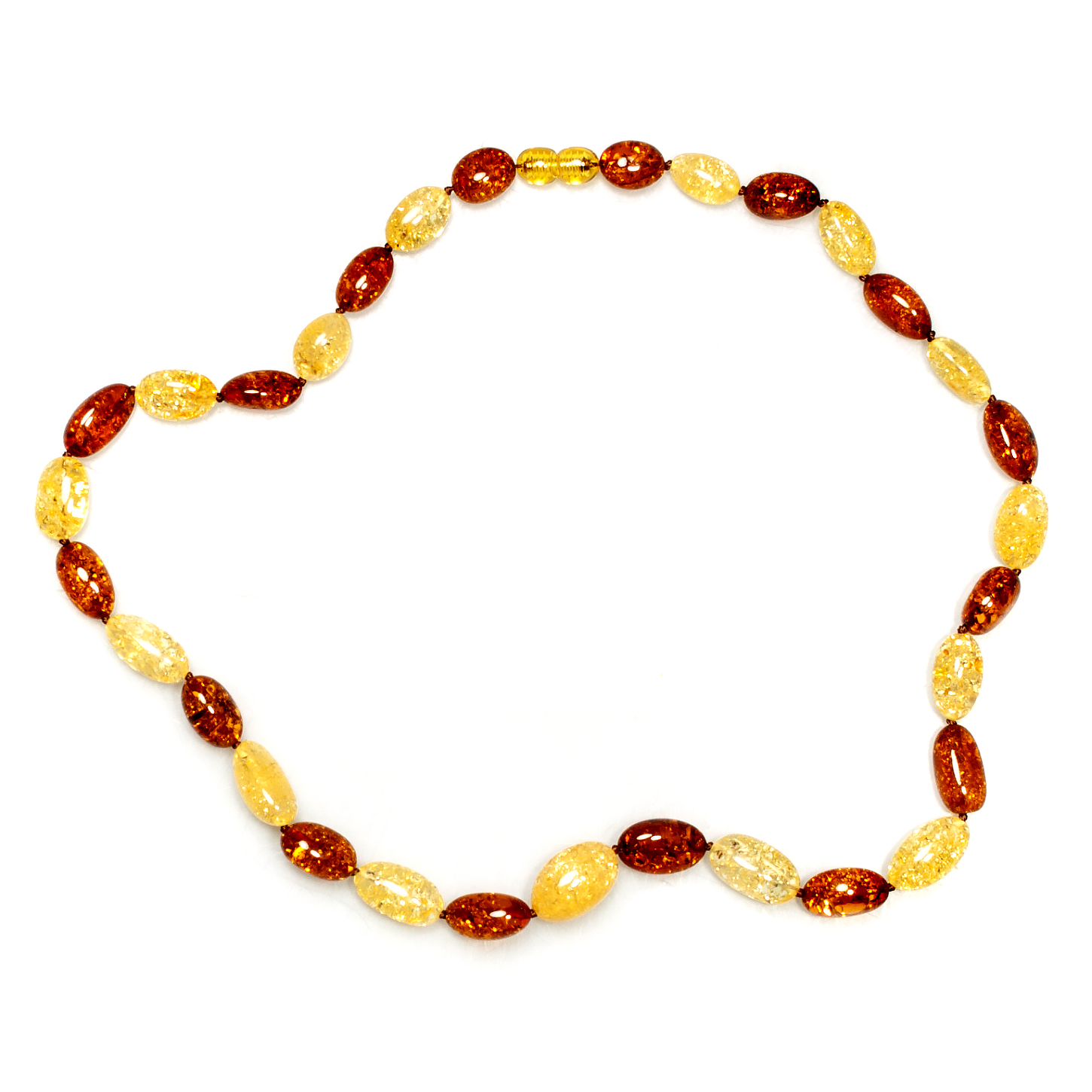 Бусы "Слива" из янтаря