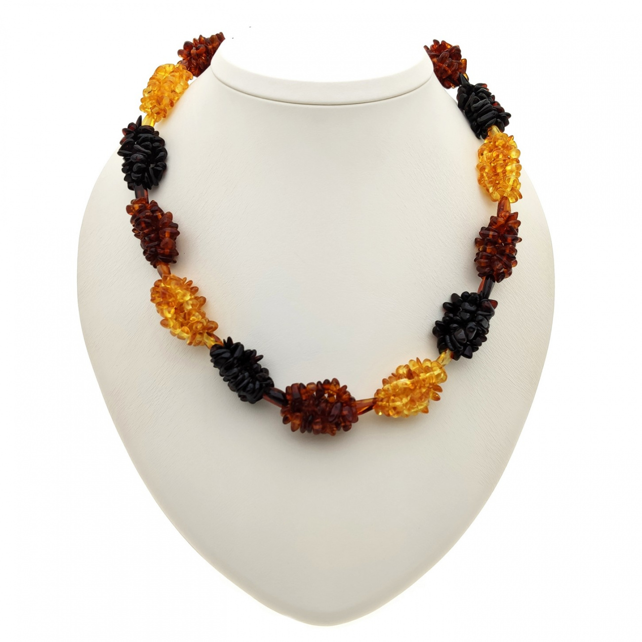 Бусы "Шишечки" янтарь