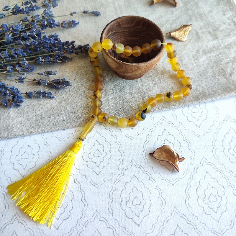 Четки мусульманские янтарь 9421100024 (5)