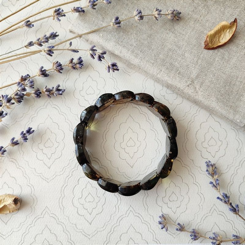 Браслет "Змейка" янтарь