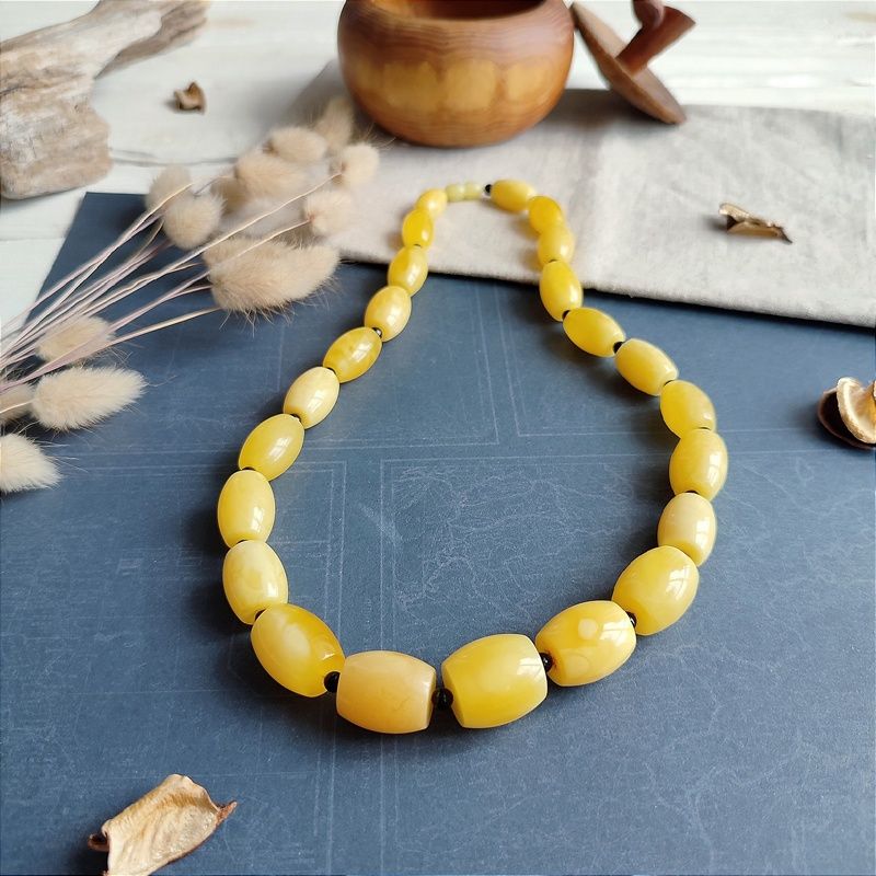 Бусы "Бочата" из янтаря