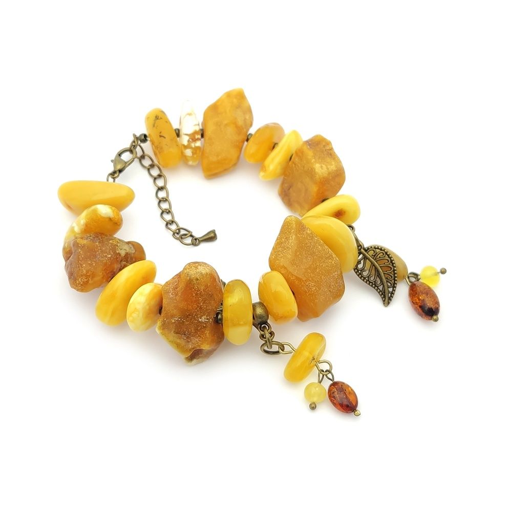 Браслет "Лесная фея" янтарь