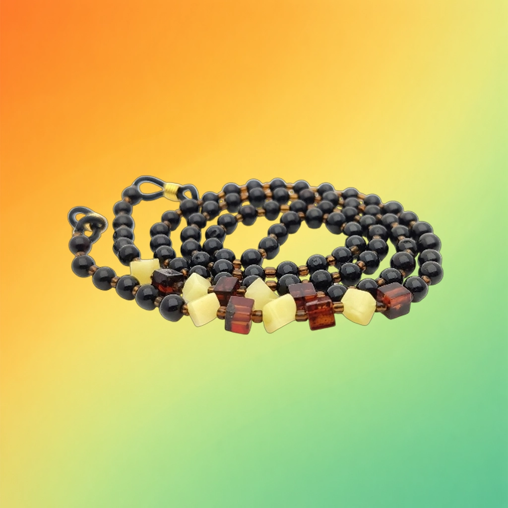 Шнурок для очков из янтаря