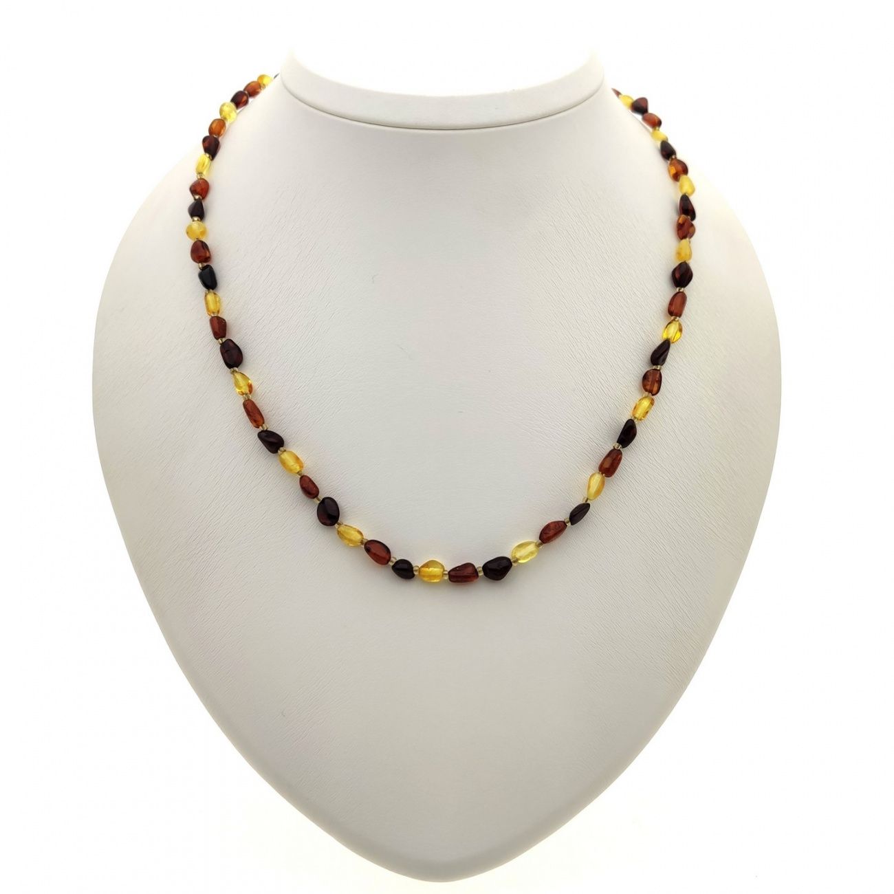 Бусы "Сливка" из янтаря