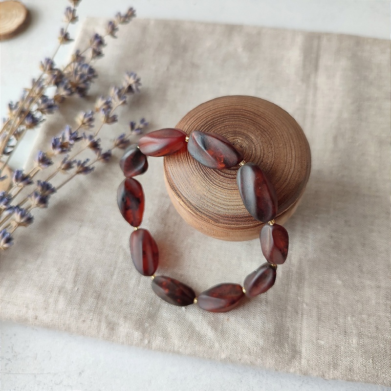 Браслет "Курага" янтарь