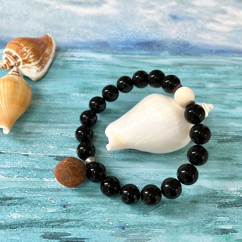 Браслет "Шар" янтарь, мамонт