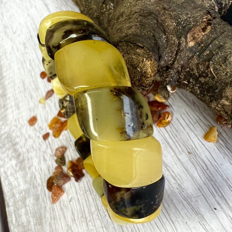 Браслет "Змейка" Янтарь