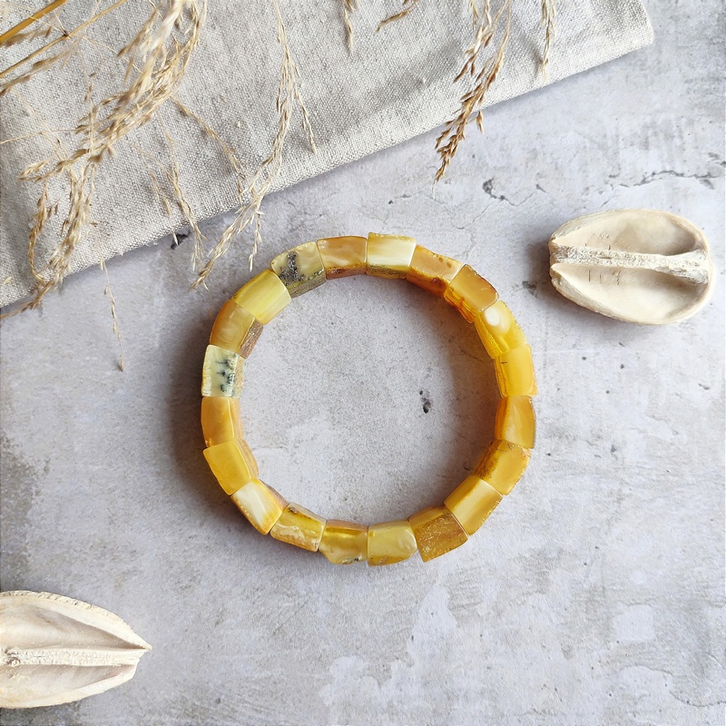 Браслет "Пластина" Янтарь