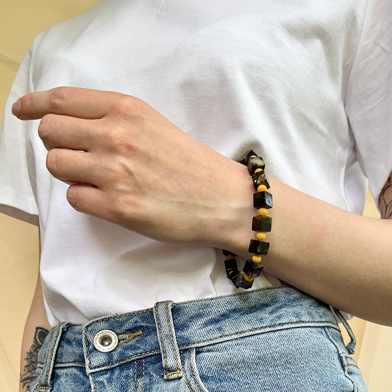 Браслет "Куб" янтарь