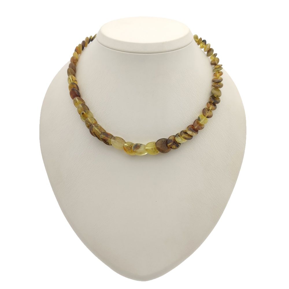 Бусы "Змейка" из янтаря