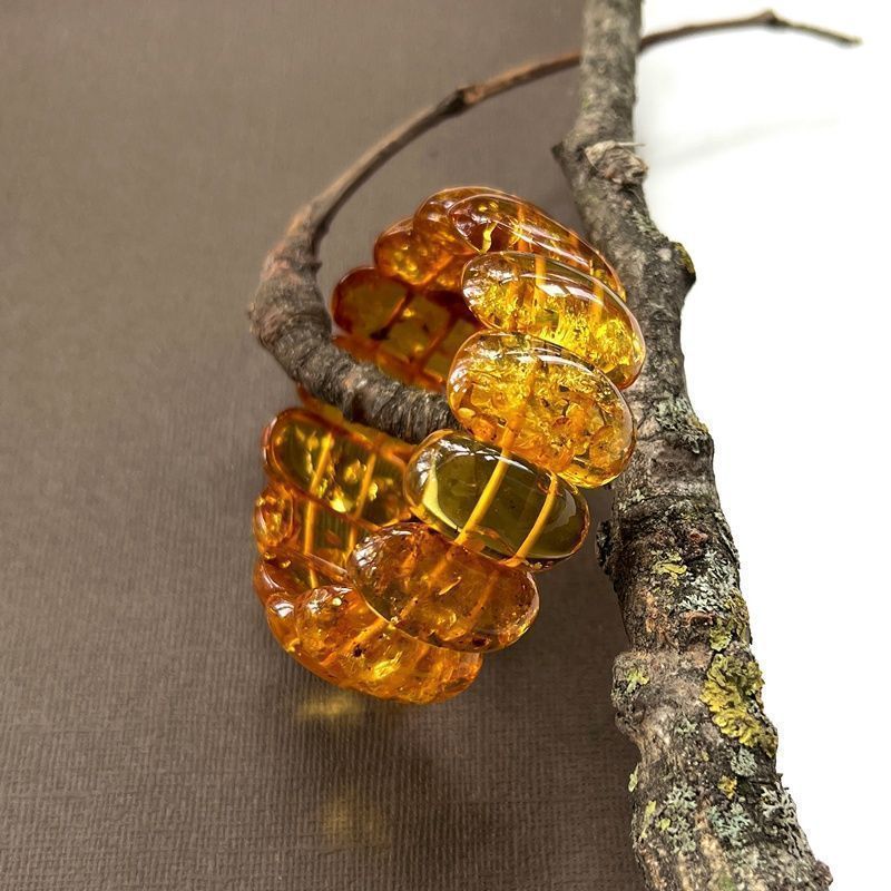 Браслет "Пластина" Янтарь