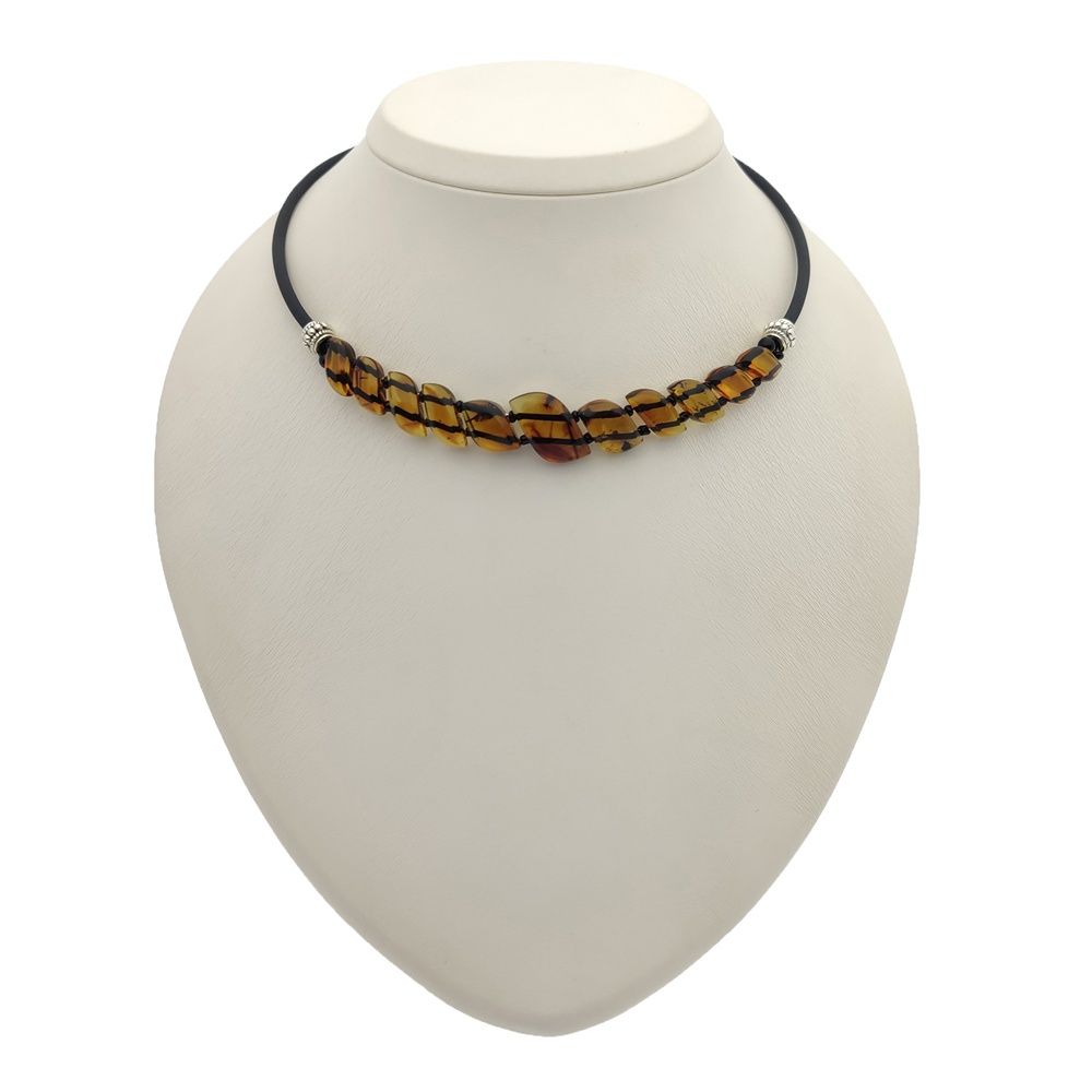 Колье "Змейка" Янтарь