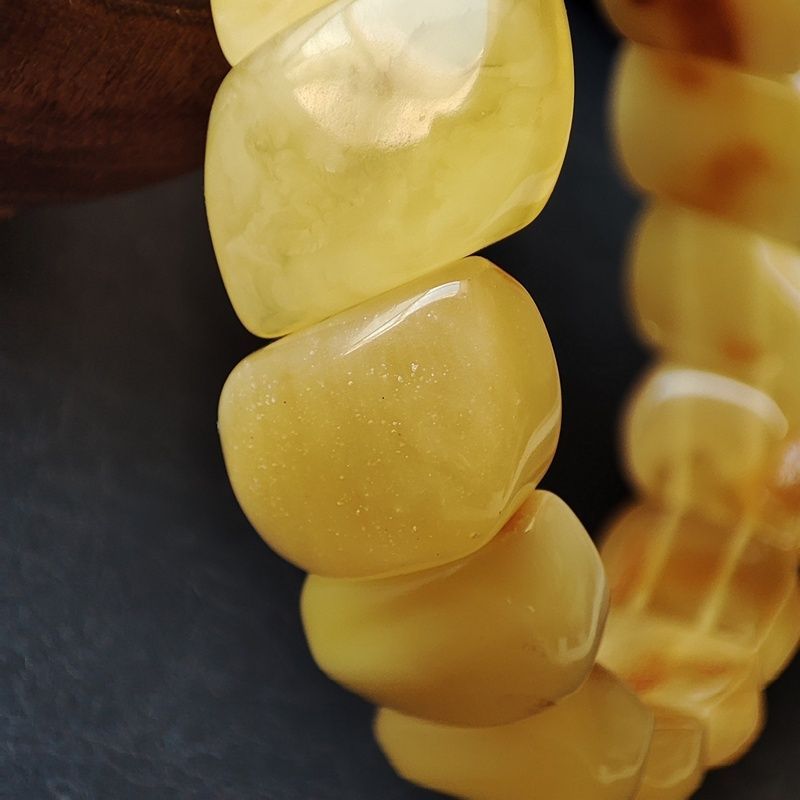 Браслет "Змейка" янтарь