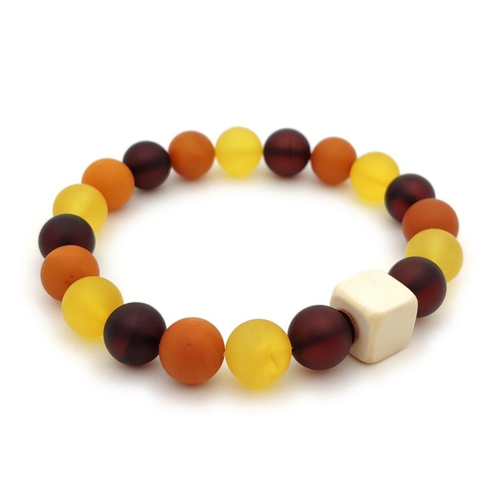 Браслет "Шар" янтарь, мамонт