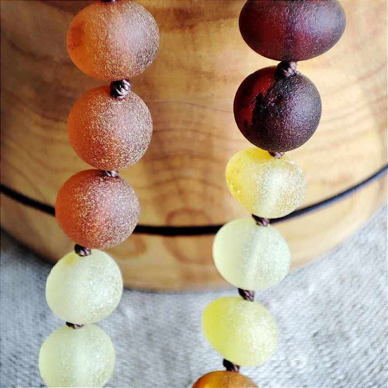 Бусы "Горох" из янтаря